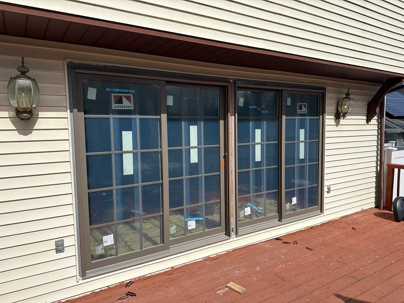 Andersen 200 Series Narroline patio doors installed in Trumbull.CT